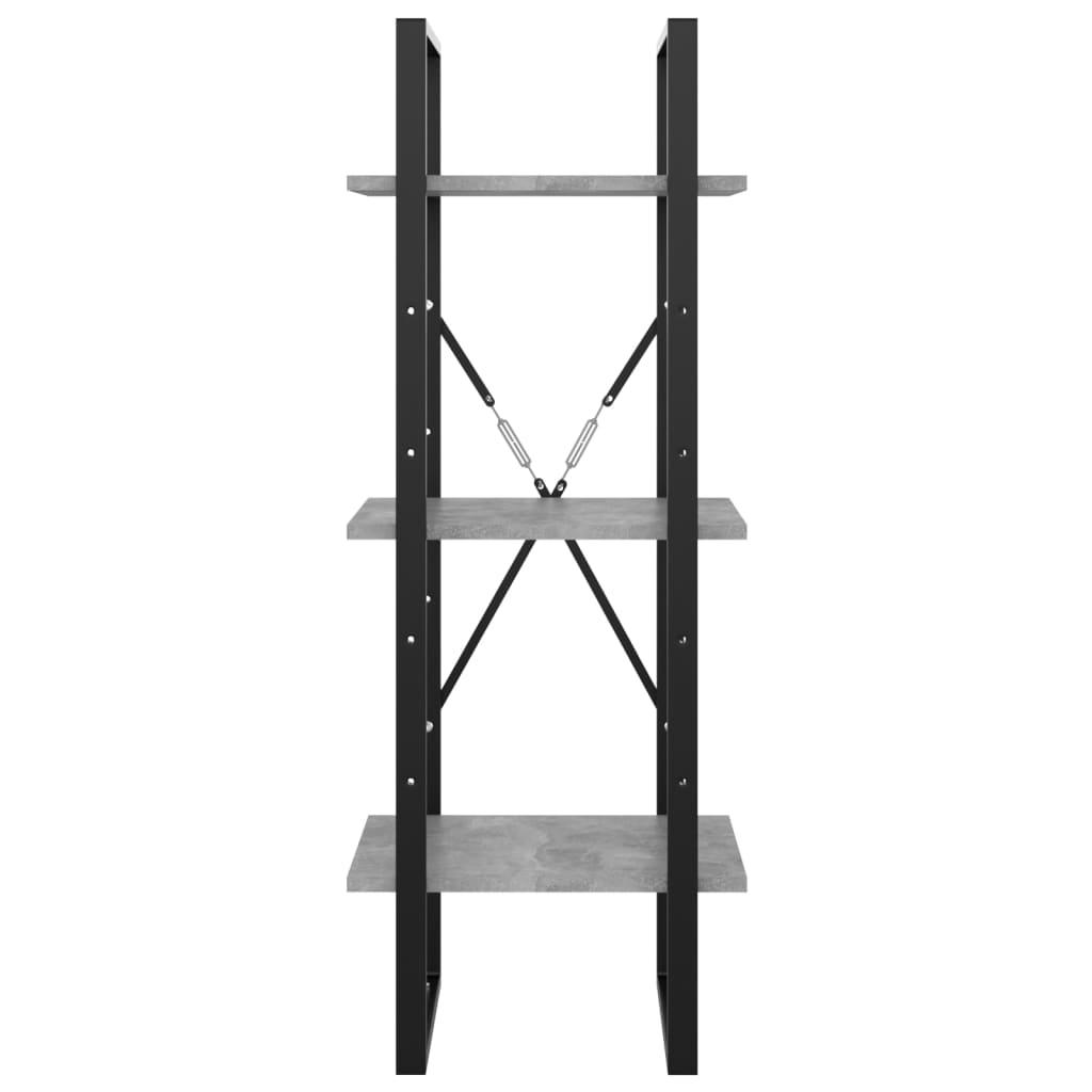 Estante c/ 3 prateleiras derivados de madeira cinzento - Image 4