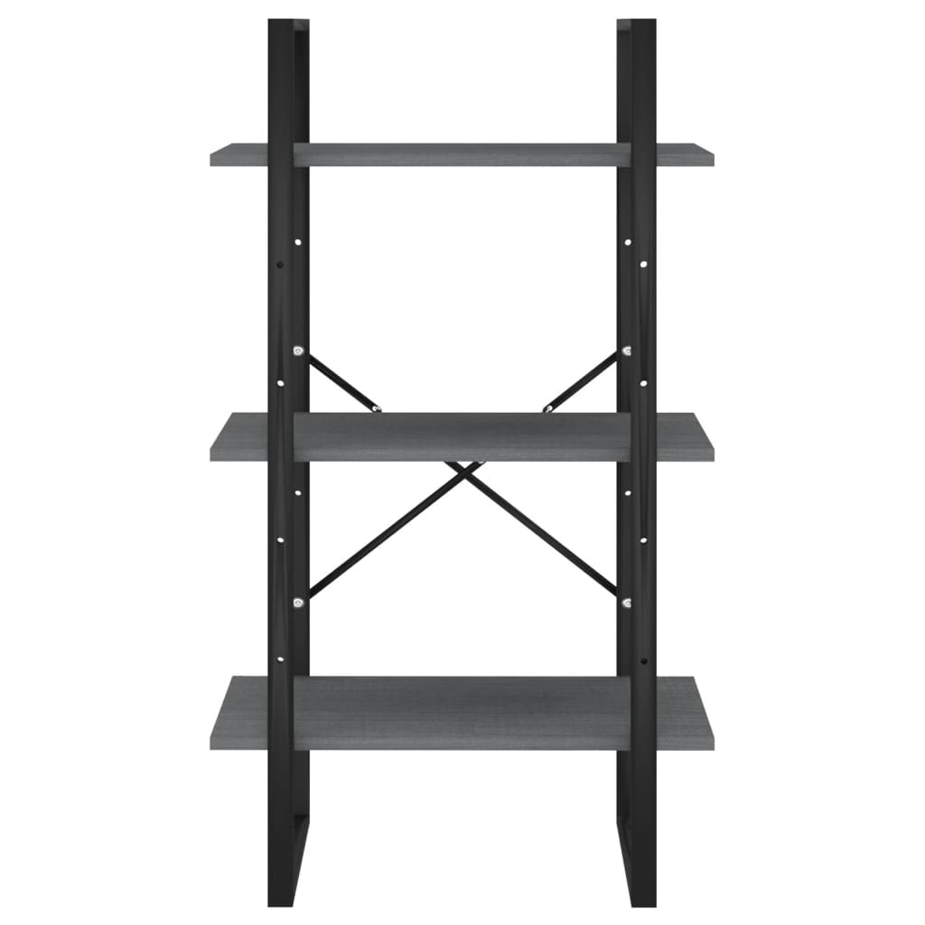 Estante 60x30x105 cm madeira de pinho maciça cinzento - Image 3