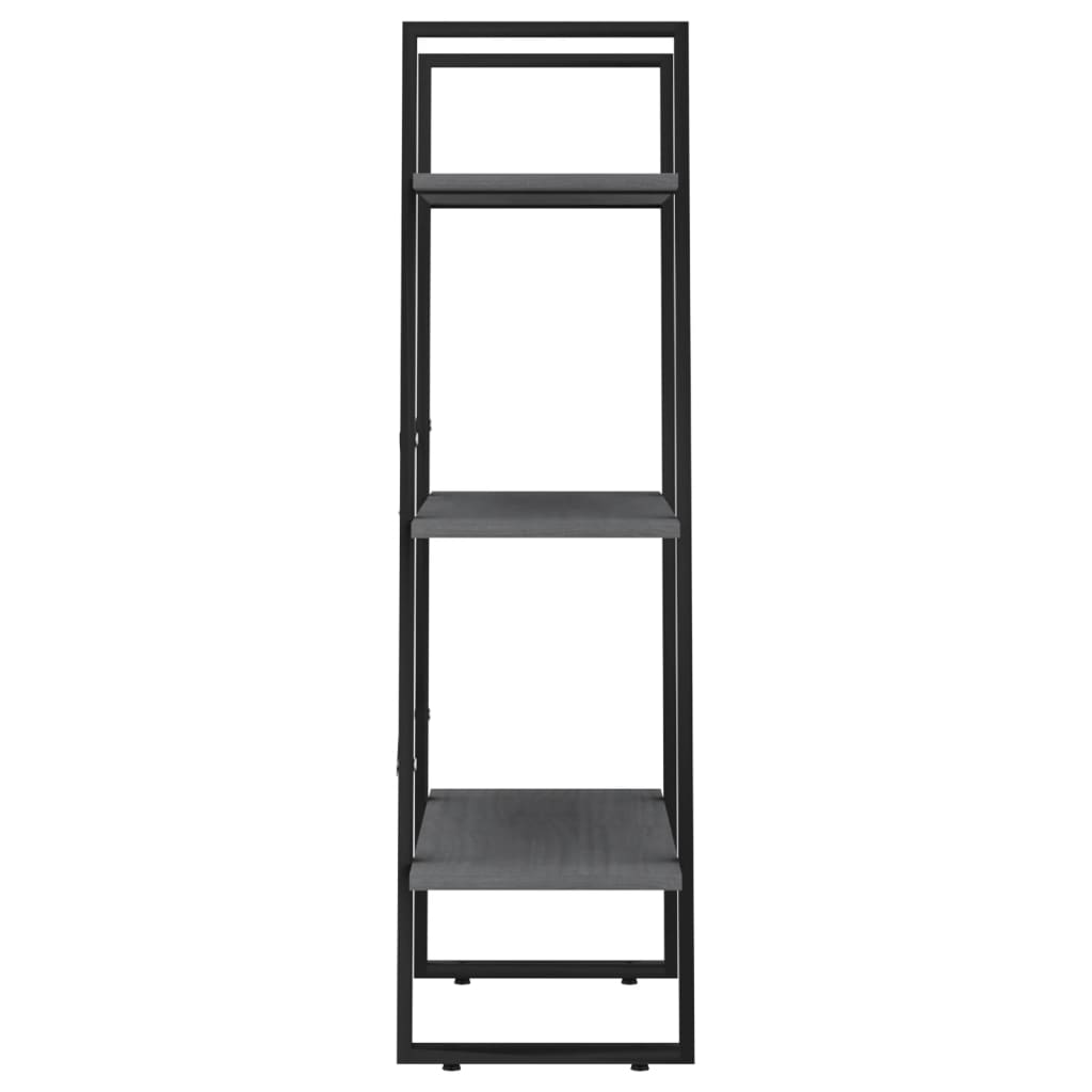 Estante 60x30x105 cm madeira de pinho maciça cinzento - Image 4