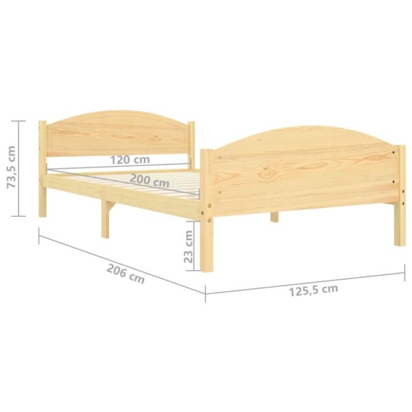 Estrutura de cama 120x200 cm pinho maciço - Image 6