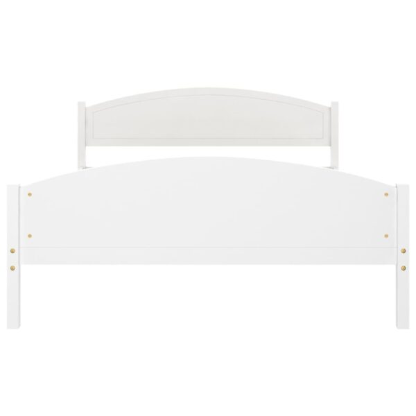Estrutura de cama 160x200 cm pinho maciço branco - Image 3