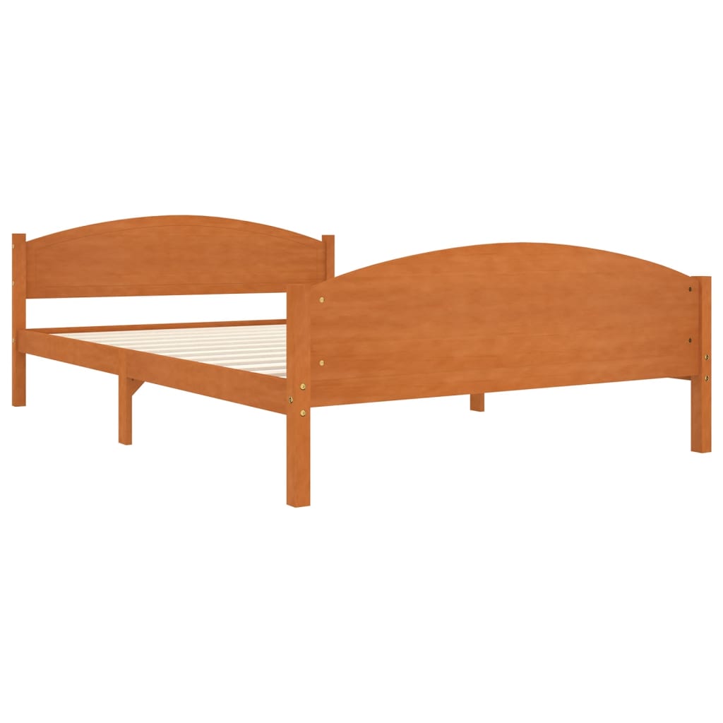 Estrutura de cama 160x200 cm madeira pinho maciço castanho mel - Image 2