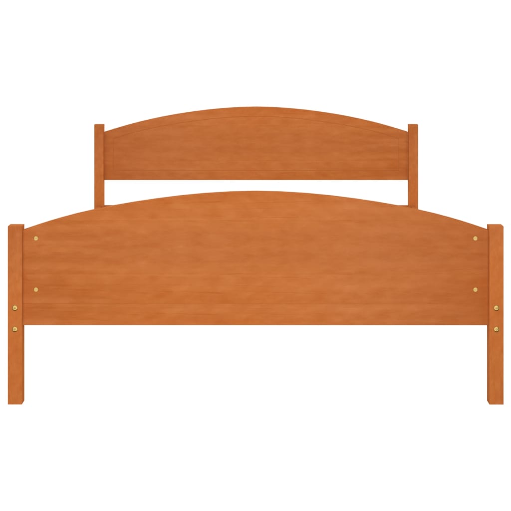 Estrutura de cama 160x200 cm madeira pinho maciço castanho mel - Image 3