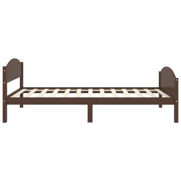 Estrutura de cama 100x200 cm pinho maciço castanho-escuro - Image 4