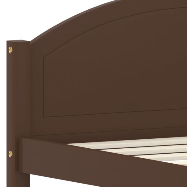 Estrutura de cama 100x200 cm pinho maciço castanho-escuro - Image 5