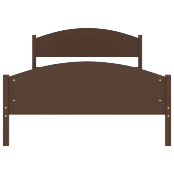 Estrutura de cama 120x200 cm pinho maciço castanho-escuro - Image 3