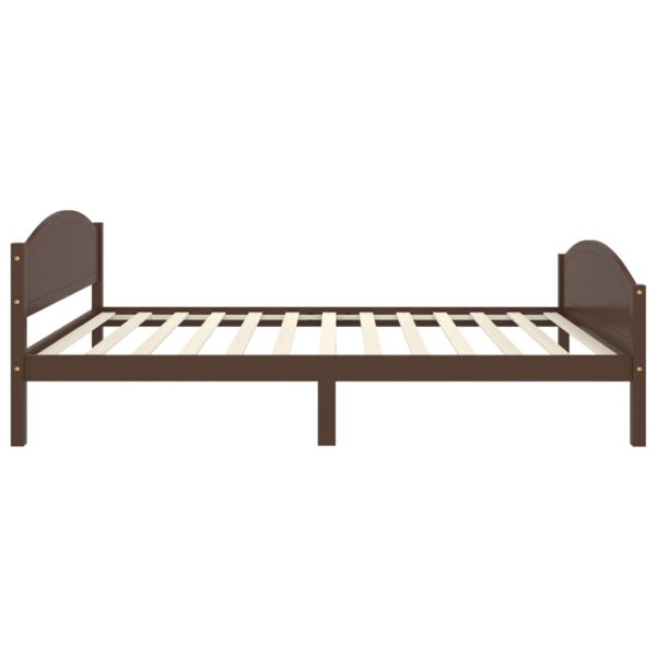 Estrutura de cama 120x200 cm pinho maciço castanho-escuro - Image 4