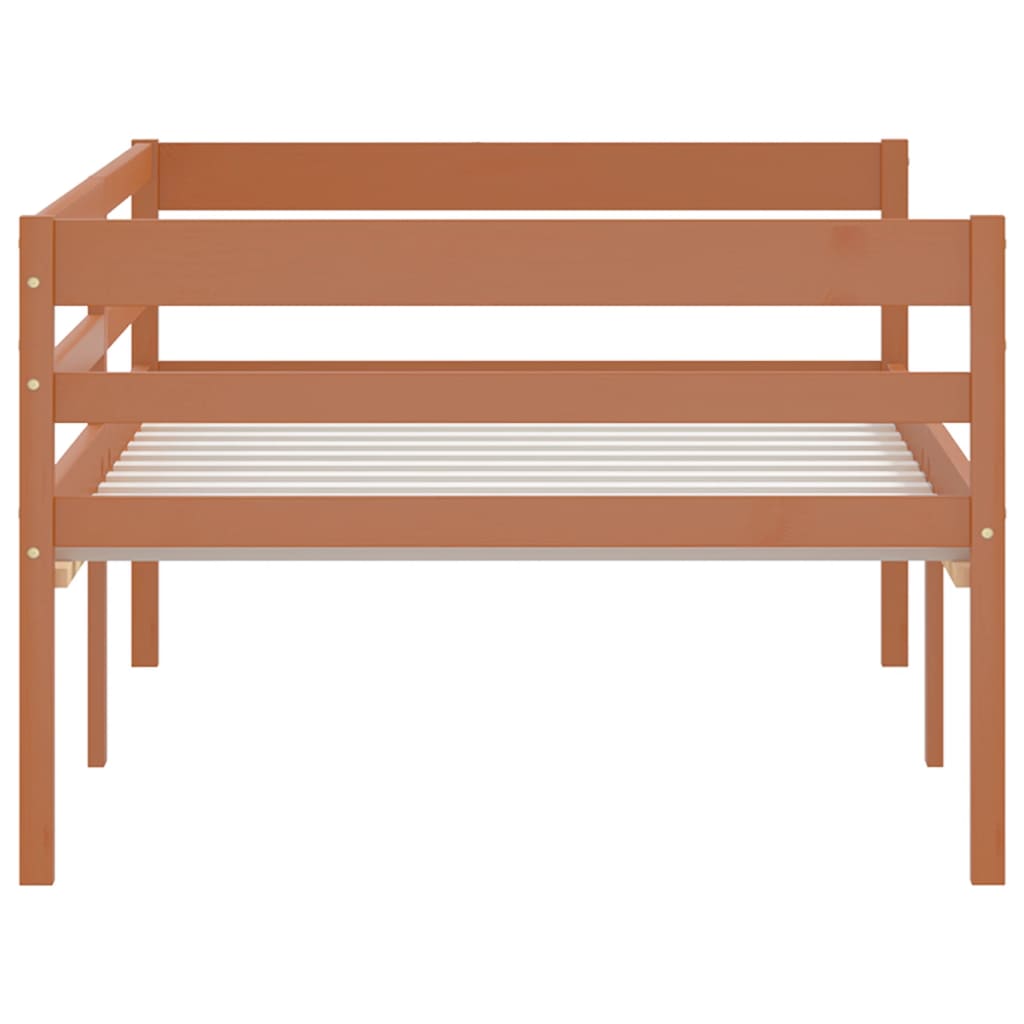 Estrutura de cama 90x200 cm pinho maciço castanho mel - Image 4
