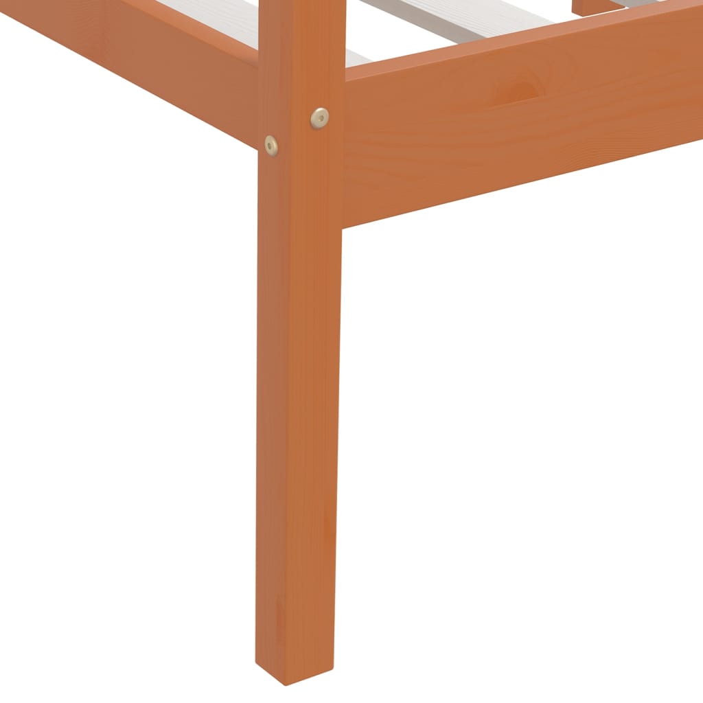 Estrutura de cama 90x200 cm pinho maciço castanho mel - Image 7