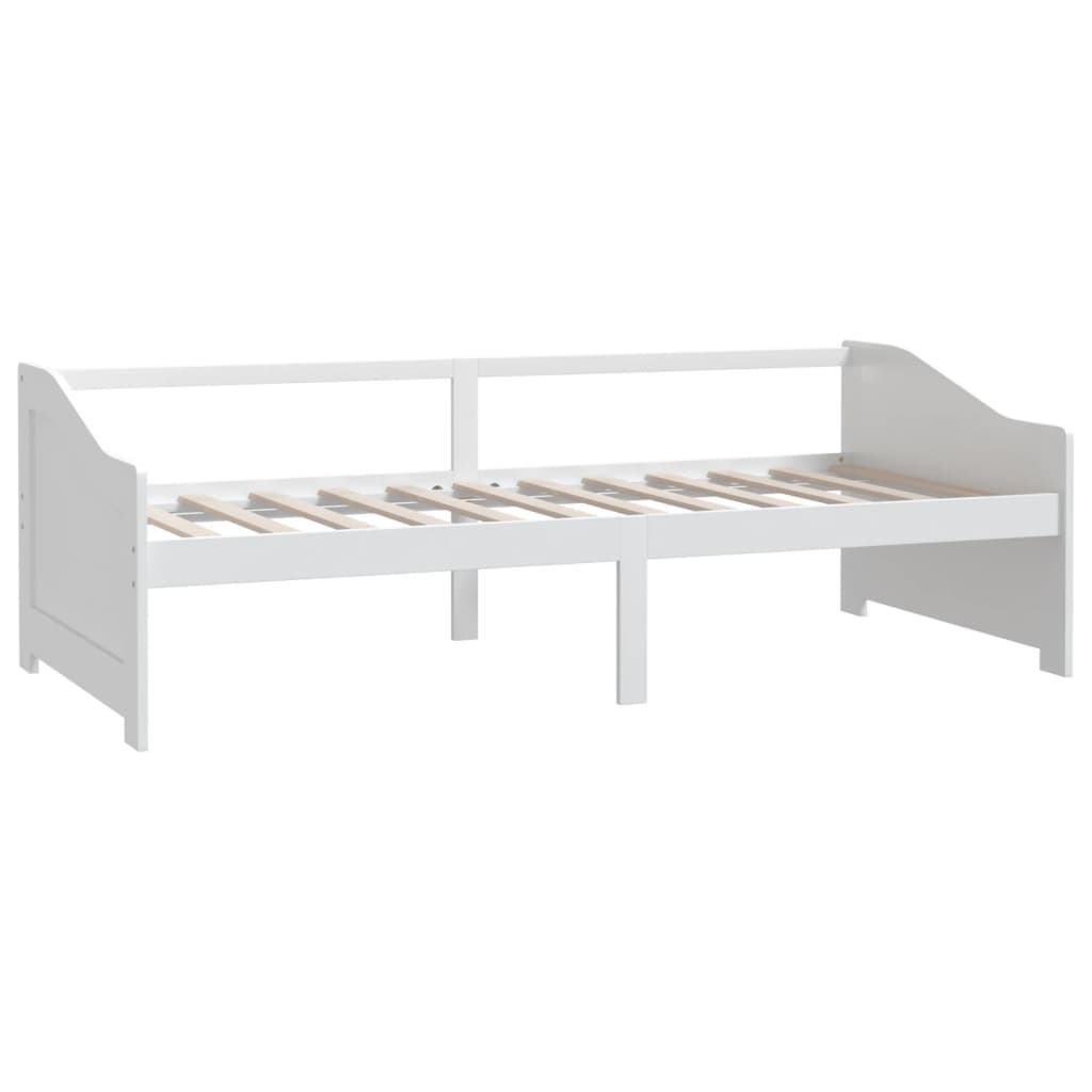 Sofá-cama de 3 lugares 90x200 cm madeira de pinho maciça branco - Image 2