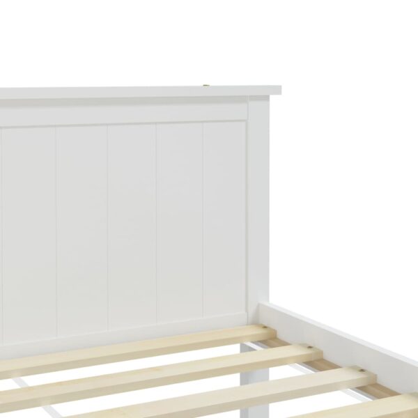 Estrutura de cama 160x200 cm pinho maciço branco - Image 5
