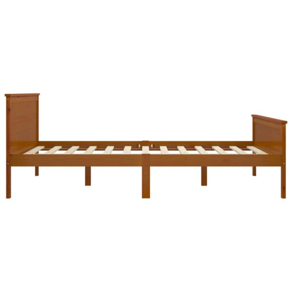 Estrutura de cama 160x200 cm madeira pinho maciço castanho mel - Image 3