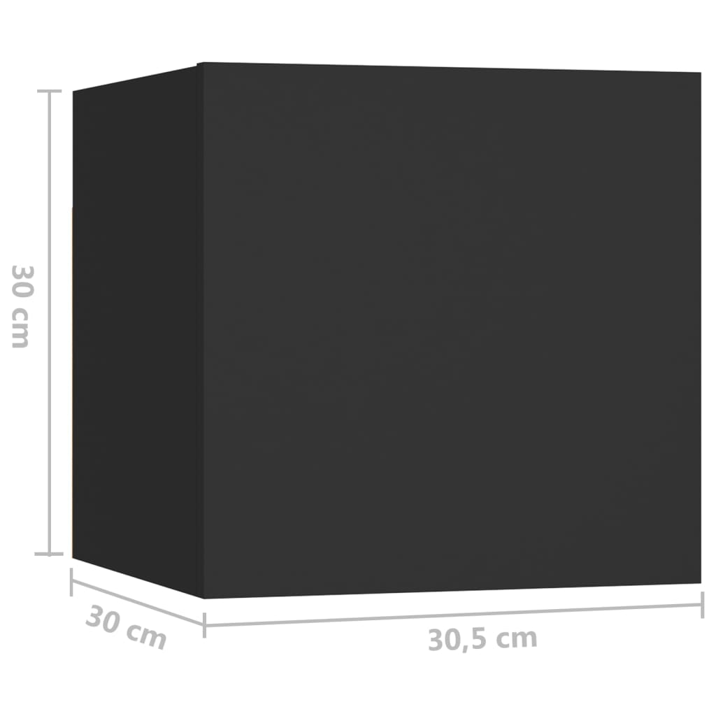 Mesa de cabeceira 30,5x30x30 cm derivados de madeira preto - Image 8