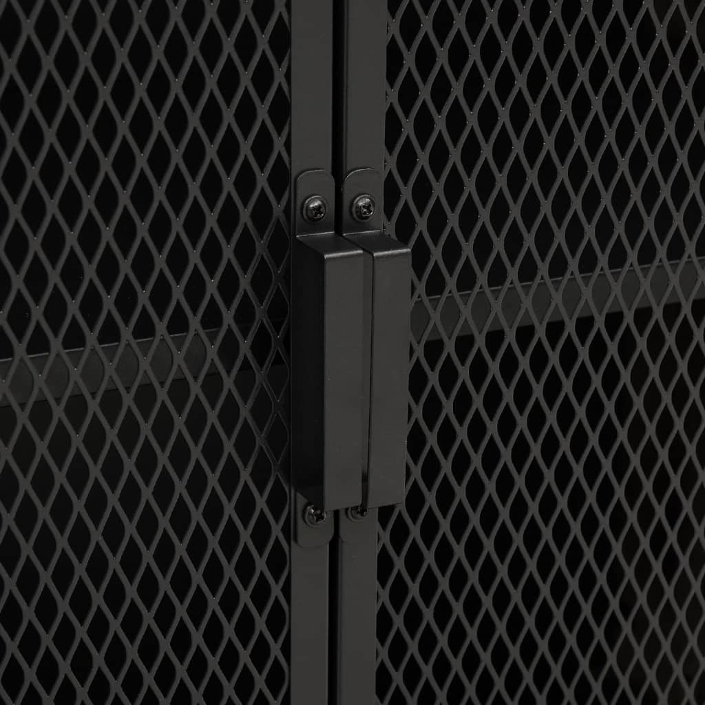 Armário de arrumação 72x36x82 cm metal e MDF cinzento - Image 6