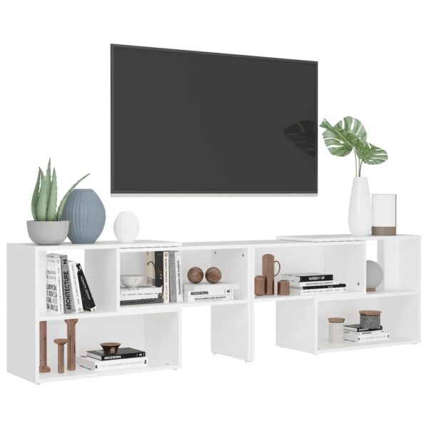 Móvel de TV 149x30x52 cm derivados de madeira branco - Image 3