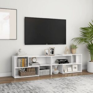 Móvel de TV 149x30x52 cm derivados de madeira branco