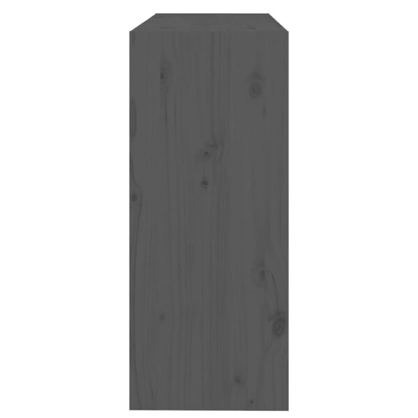Estante/divisória 80x30x71,5cm madeira de pinho maciça cinzento - Image 5