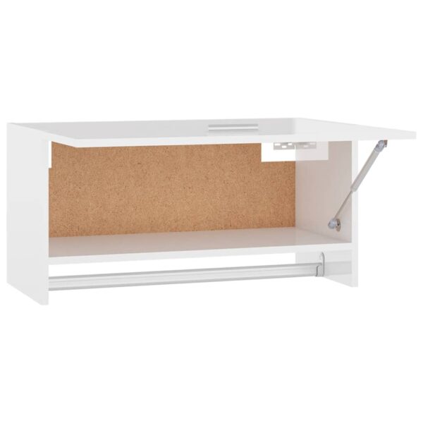 Roupeiro 70x32,5x35 cm derivados de madeira branco brilhante - Image 5