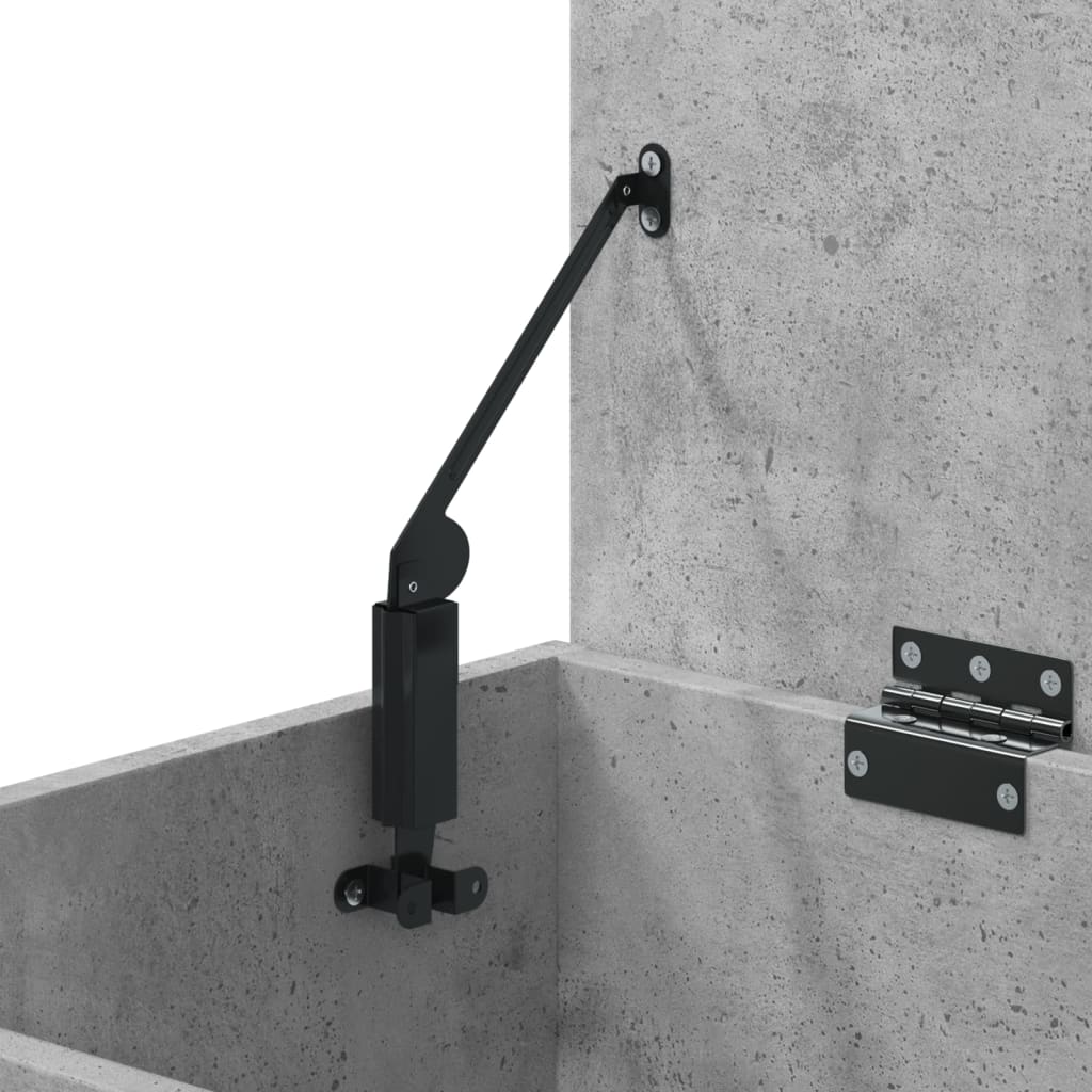 Banco sapateira 60x30x45 cm derivados madeira cinzento cimento - Image 8