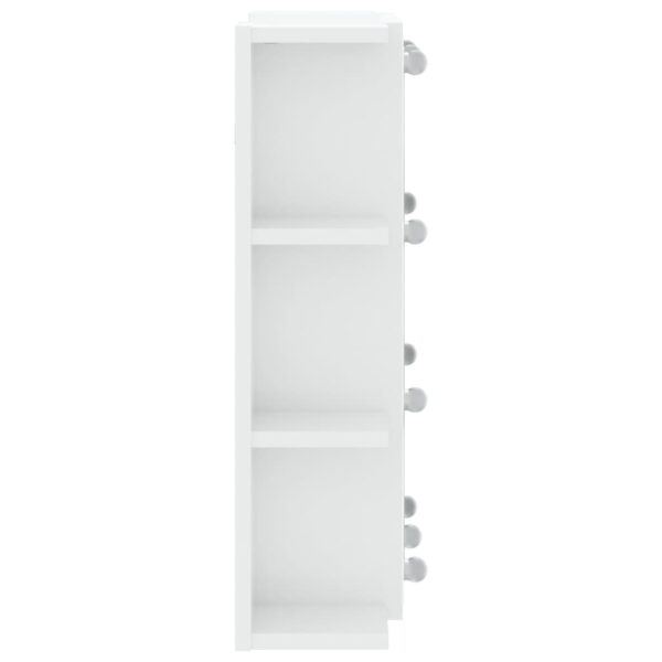 Armário espelhado com LED 70x16,5x60 cm branco brilhante - Image 8