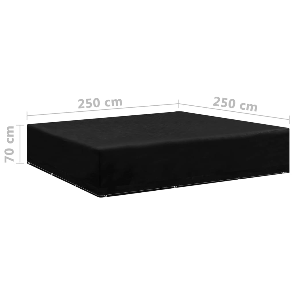 Capas para mobiliário de jardim 2 pcs c/ 12 ilhós 250x250x70 cm - Image 6