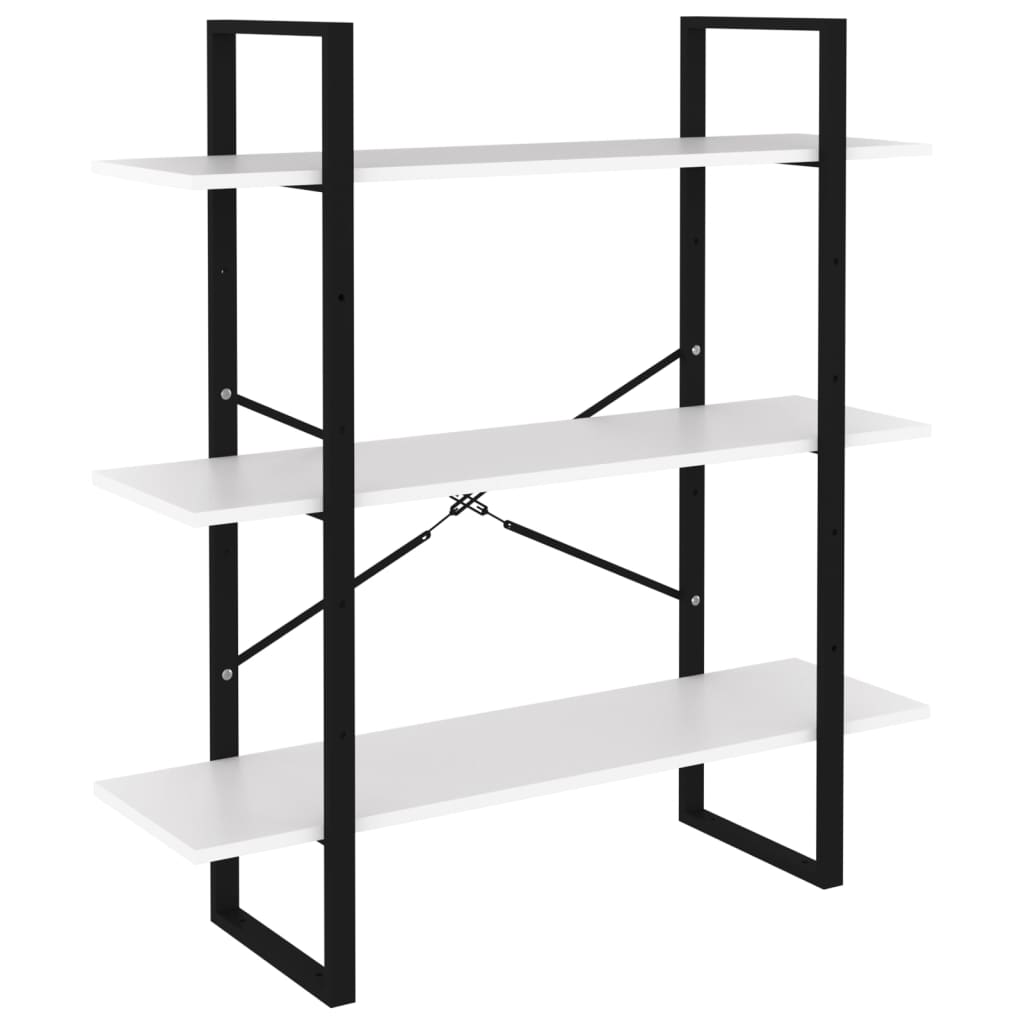 Estante com 5 prateleiras 100x30x175cm derivados madeira branco - Image 3