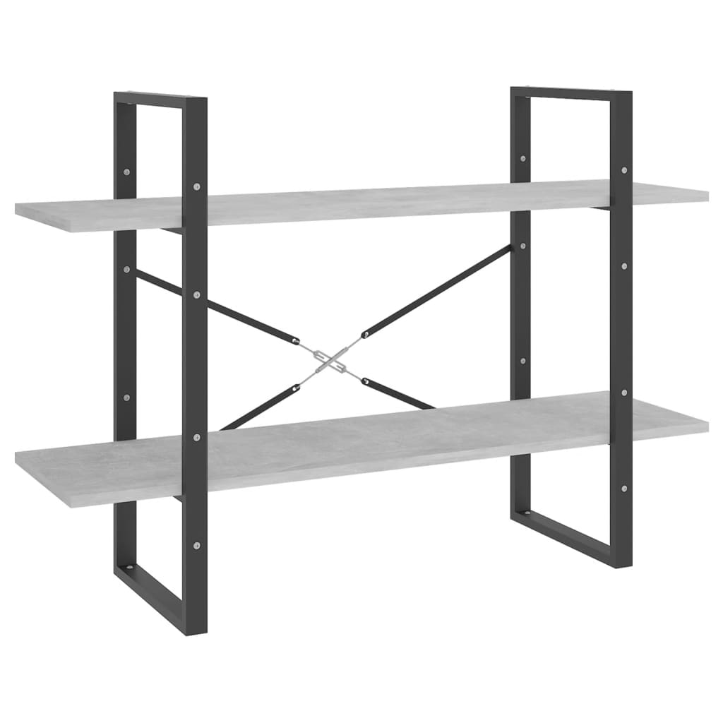 Estante 5 prateleiras derivados madeira cinza cimento - Image 3