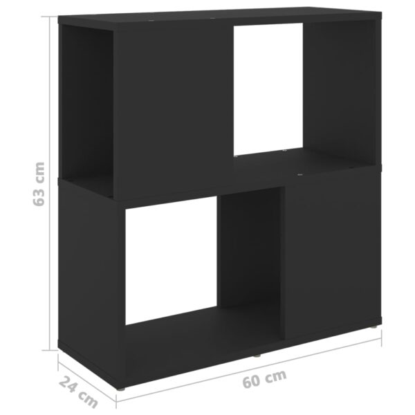 Estante 60x24x63 cm derivados de madeira preto - Image 6