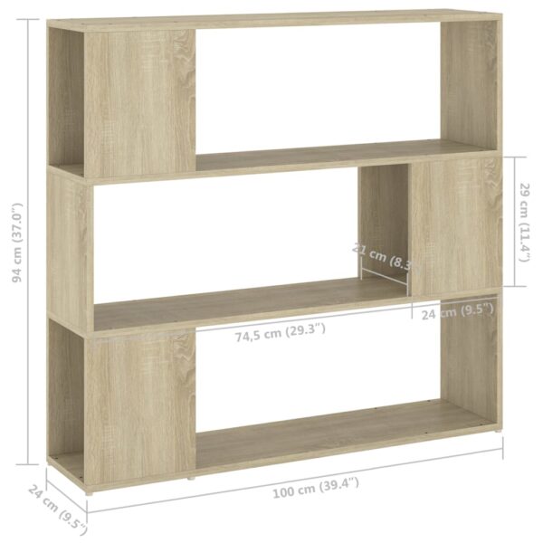 Estante/divisória 100x24x94 cm cor carvalho sonoma - Image 6
