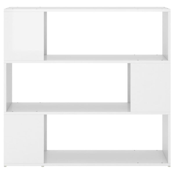 Estante/divisória 100x24x94 cm branco brilhante - Image 4