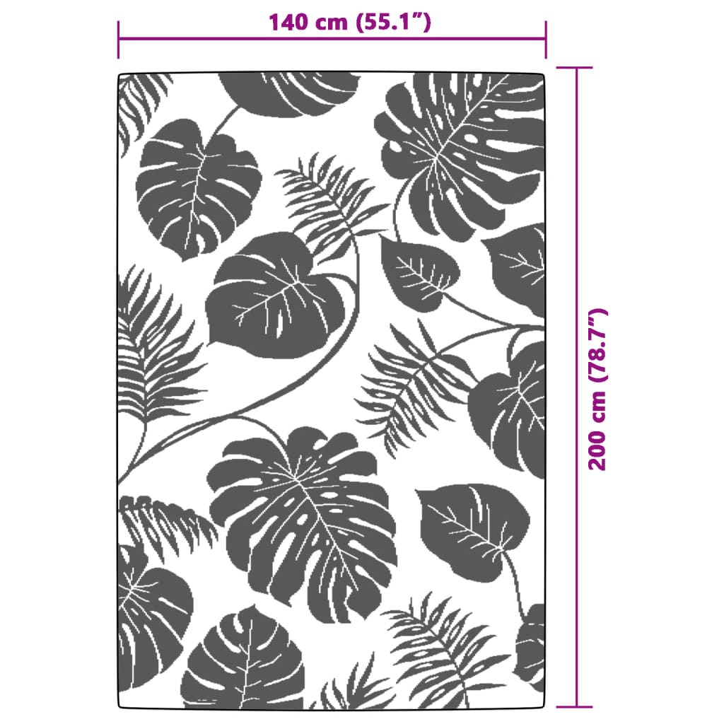 Tapete de exterior 140x200 cm PP verde - Image 5