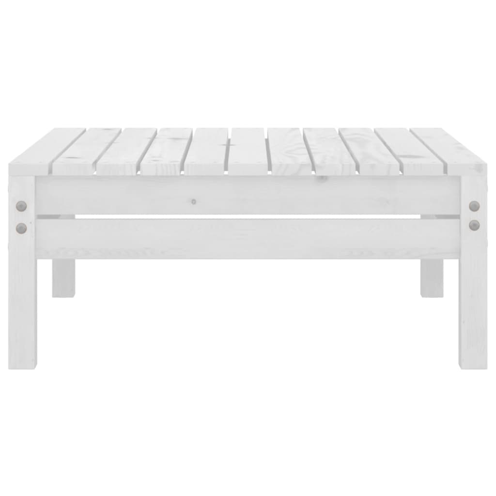 3 pcs conjunto lounge de jardim pinho maciço branco - Image 11