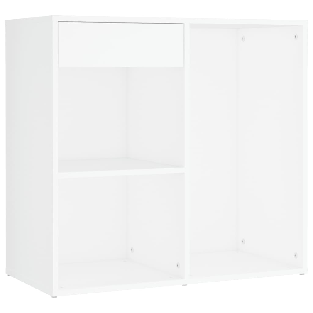 Toucador com armário e luzes LED derivados de madeira branco - Image 8