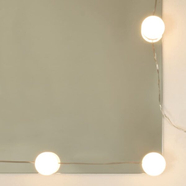Toucador 2 armários/luzes LED derivado madeira cinzento cimento - Image 10