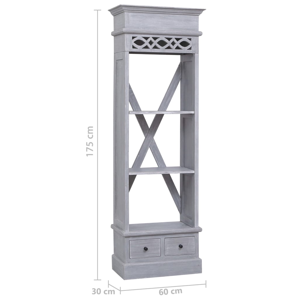 Aparador alto 60x30x175 cm mogno maciço - Image 8