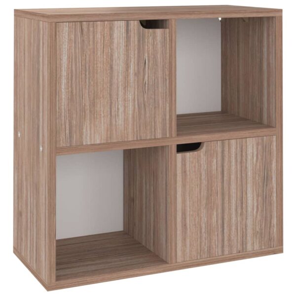 Estante 60x27,5x59,5 cm contraplacado carvalho sonoma cinzento - Image 4