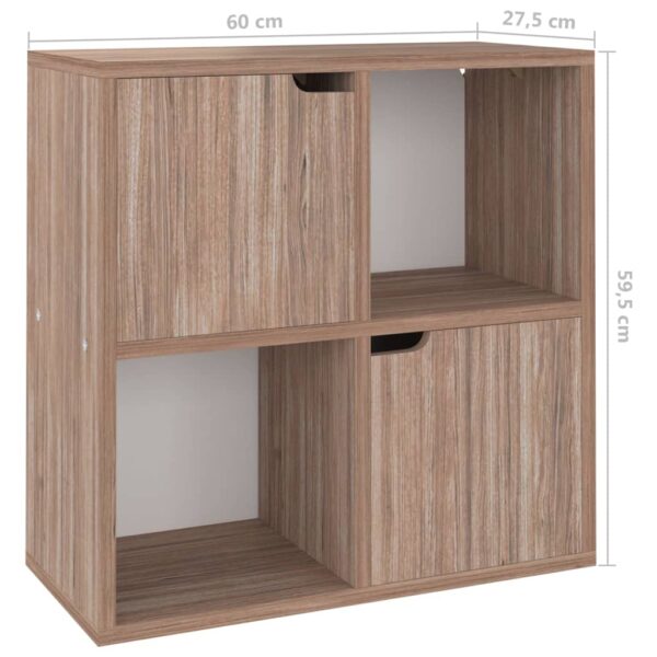 Estante 60x27,5x59,5 cm contraplacado carvalho sonoma cinzento - Image 8
