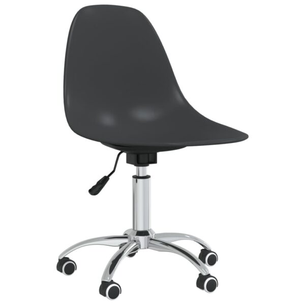 Cadeiras de jantar giratórias 2 pcs PP cinzento-claro - Image 2