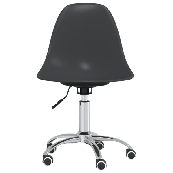 Cadeiras de jantar giratórias 2 pcs PP cinzento-claro - Image 3