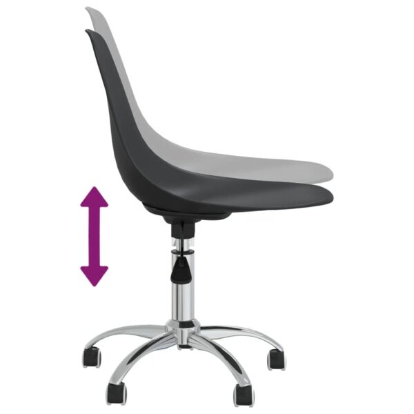 Cadeiras de jantar giratórias 2 pcs PP cinzento-claro - Image 6