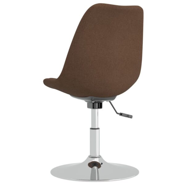 Cadeiras de jantar giratórias 2 pcs tecido castanho - Image 6