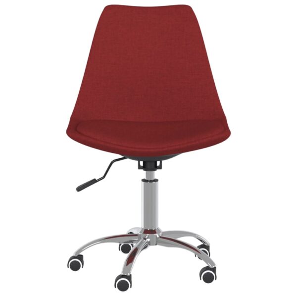 Cadeiras de jantar giratórias 2 pcs tecido vermelho tinto - Image 3