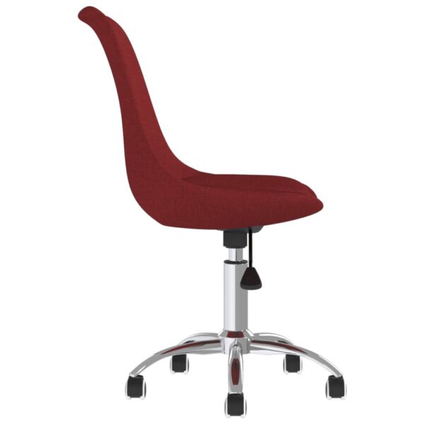Cadeiras de jantar giratórias 2 pcs tecido vermelho tinto - Image 4