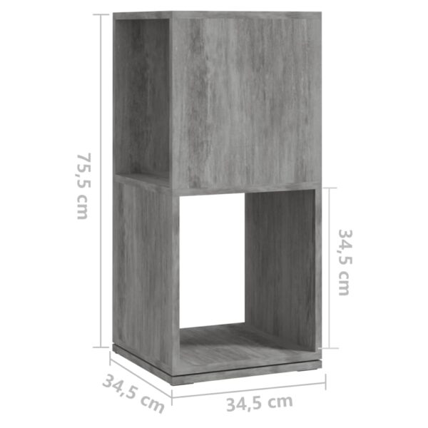 Armário giratório 34,5x34,5x75,5 cm aglomerado cinza cimento - Image 6