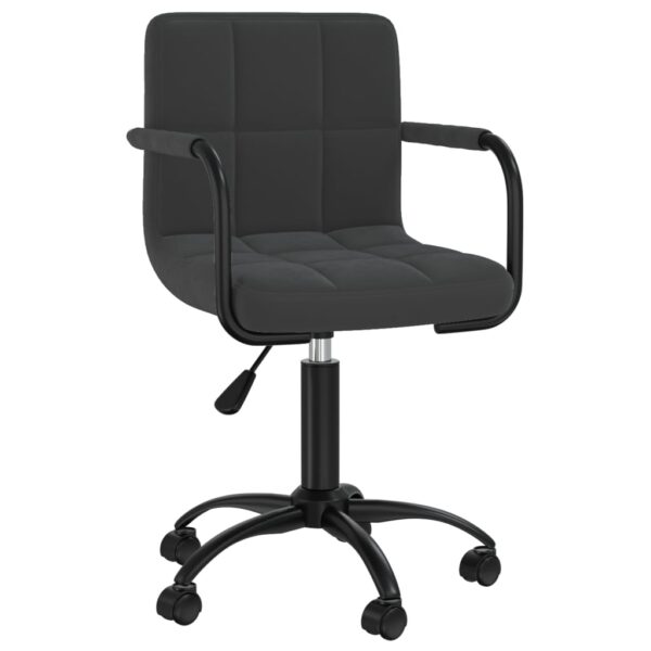 Cadeiras de jantar giratórias 6 pcs veludo preto - Image 2
