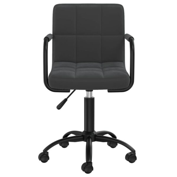 Cadeiras de jantar giratórias 6 pcs veludo preto - Image 3
