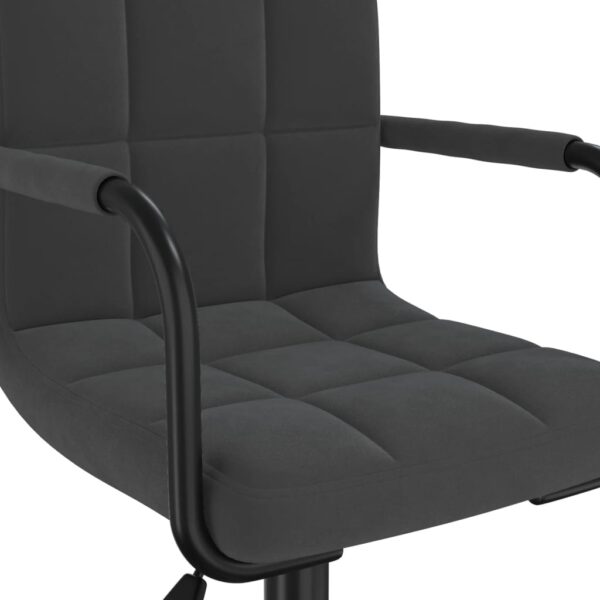 Cadeiras de jantar giratórias 6 pcs veludo preto - Image 7