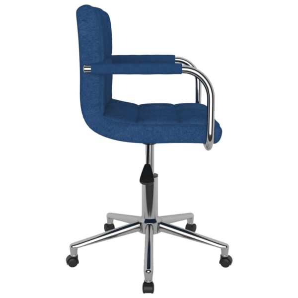 Cadeira de jantar giratória tecido azul - Image 3