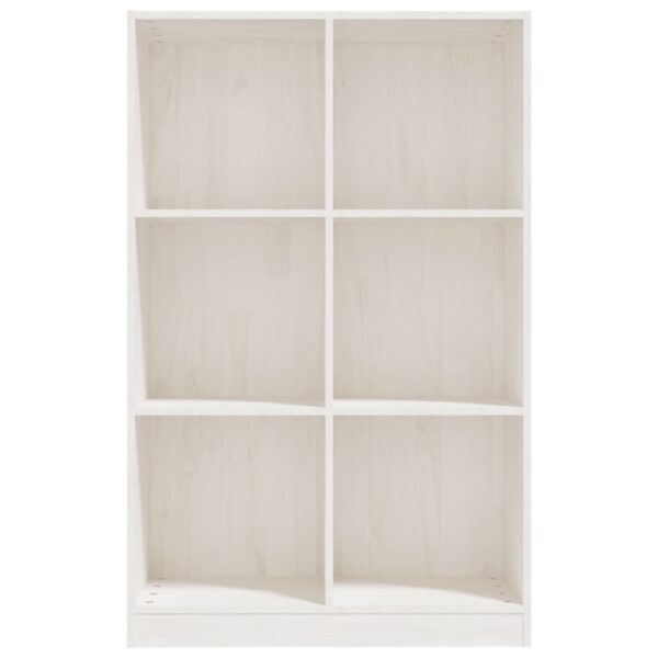 Estante 70x33x110 cm madeira de pinho maciça branco - Image 4