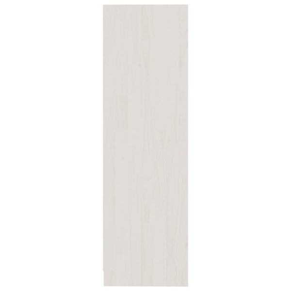 Estante 70x33x110 cm madeira de pinho maciça branco - Image 5